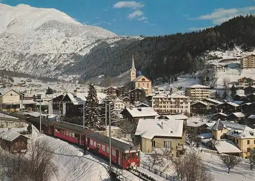 [Ansichtskarte] EISENBAHN / RAILWAY - Furka - Oberalp - Bahn bei Fiesch. 