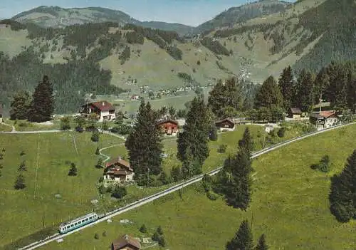 [Ansichtskarte] EISENBAHN / RAILWAY - Zahnradbahn Montreux - Glion bei Caux. 