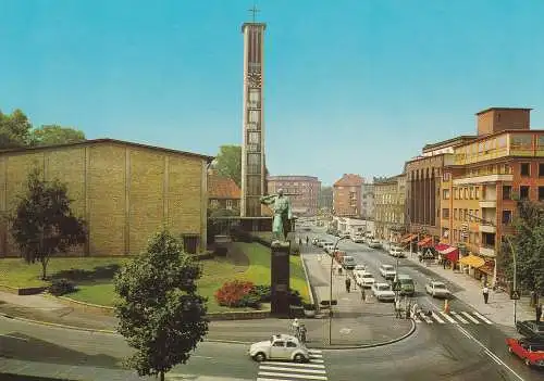 [Ansichtskarte] 2000 HAMBURG - HARBURG, St. Johanniskirche, VW - Käfer, OPEL... 