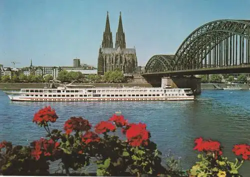 [Ansichtskarte] BINNENSCHIFFE - RHEIN, Köln - Düsseldorfer "BRITANNIA" vor Köln. 