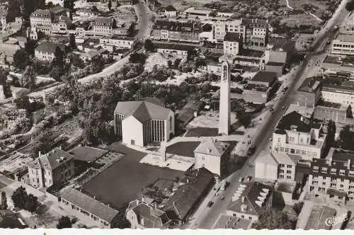 [Ansichtskarte] 5160 DÜREN, Evangelische Kirche und Umgebung, Luftaufnahme 1955. 