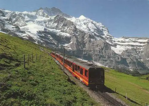 [Ansichtskarte] EISENBAHN / RAILWAY - JUNGFRAUBAHN / Zahnradbahn, Kleine Scheidegg. 