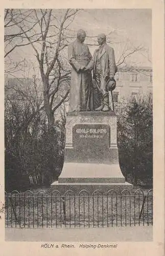 [Ansichtskarte] 5000 KÖLN, KOLPING - Denkmal, 1918, deutsche Feldpost. 