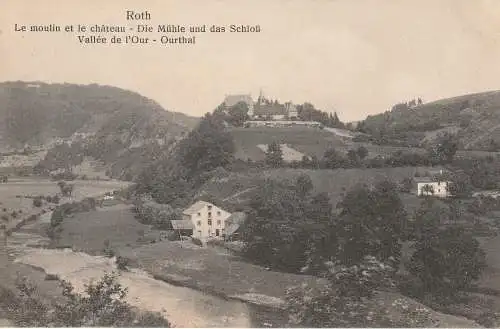 [Ansichtskarte] 5529 ROTH an der Our, Mühle und Schloß, Verlag Schumacher - Mondorf. 