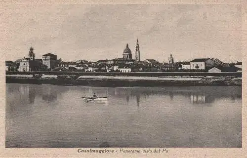 [Ansichtskarte] I 26041 CASALMAGGIORE, Panorama visto dal Po, 1944. 