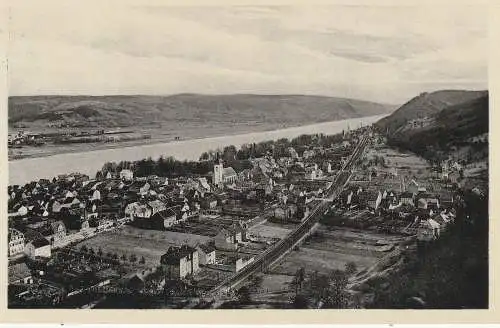 [Ansichtskarte] 5484 BAD BREISIG - NIEDERBREISIG, Blick Rheinaufwärts, 1936. 