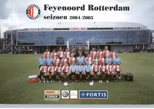 [Ansichtskarte] FUSSBALL - FEYENOORD ROTTERDAM - TEAM 2004 - 2005, Gullit, Kuyt. 