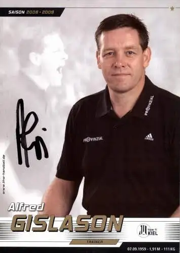 [Ansichtskarte] HANDBALL - THW KIEL - ALFRED GISLASON. 