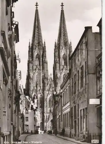 [Ansichtskarte] 5000 KÖLN, Burgmauer, Blick zum Kölner Dom. 