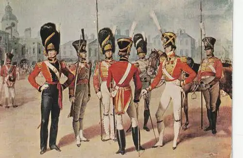 [Ansichtskarte] MILITÄR - UNIFORM - COLDSTREAM GUARDS, 1821. 