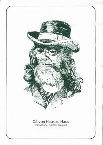 [Ansichtskarte] 4000 DÜSSELDORF, Düsseldorfer Originale, "Dä von Haus zu Haus". 