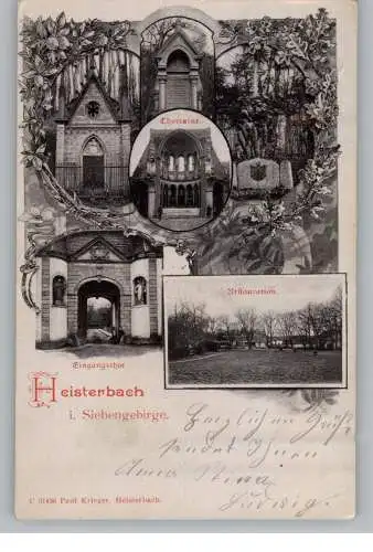 [Ansichtskarte] 5330 KÖNIGSWINTER - HEISTERBACH, Restauration, Chorruine, Eingangstor...1903. 