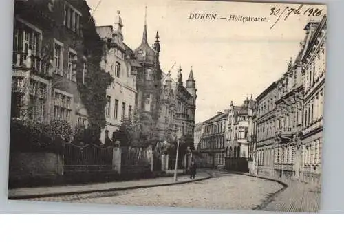 [Ansichtskarte] 5160 DÜREN, Holtzststrasse, 1926, franz. Besatzungszeit. 