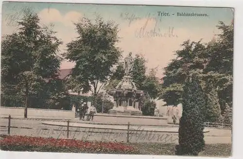 [Ansichtskarte] 5500 TRIER, Balduinsbrunnen, 1910. 