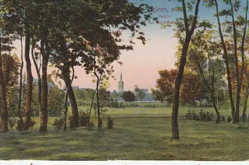 [Ansichtskarte] 5160 DÜREN, Partie im Stadtpark, 1922. 