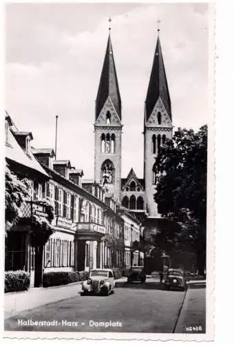 [Ansichtskarte] 0-3600 HALBERSTADT, Domplatz, Oldtimer, 1964. 