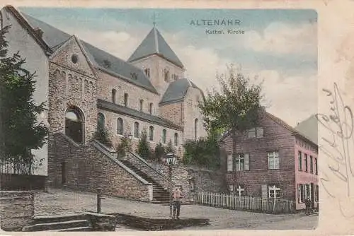 [Ansichtskarte] 5486 ALTENAHR, Katholische Kirche, coloriert, ca. 1905. 