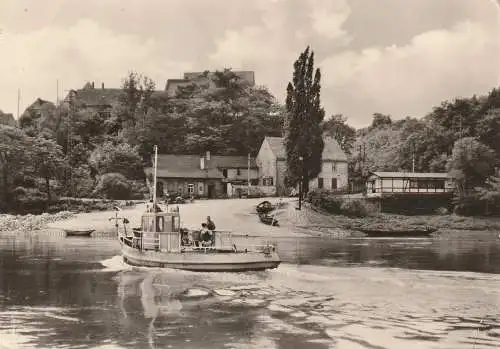 [Ansichtskarte] BINNENSCHIFFE - ELBE, Fähre Belgern, kl. Druckstelle. 