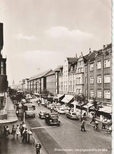 [Ansichtskarte] 4100 DUISBURG - RHEINHAUSEN, Hauptgeschäfts Strasse, Omnibus, Oldtimer, 1962. 