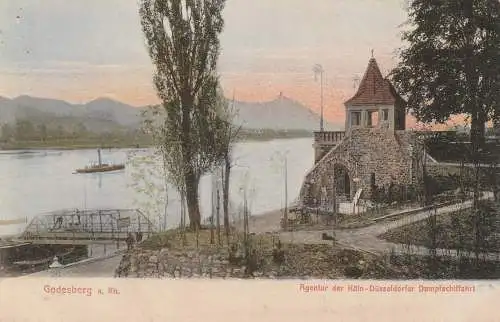 [Ansichtskarte] 5300 BONN - BAD GODESBERG, Agentur der Köln - Düsseldorfer Dampfschiffahrt, ca. 1905. 