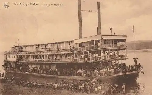 [Ansichtskarte] BINNENSCHIFFE - CONGO, Dampfschiff "KIGOMA"!, 1931. 