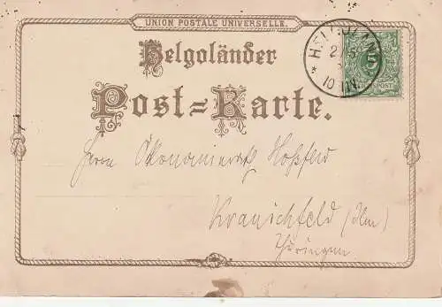 [Ansichtskarte] 2192 HELGOLAND, Helgoländer Post-Karte, 8 Lichtbild Ansichten, 189... 