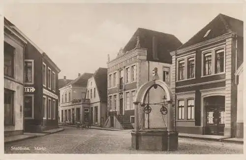 [Ansichtskarte] 4424 STADTLOHN, Markt, Restaurant Paul Wolff, 1929. 