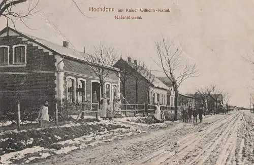 [Ansichtskarte] 2224 HOCHDONN, Hafenstrasse, 1912, Druckstelle quer. 