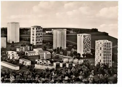 [Ansichtskarte] 1000 BERLIN - HANSAVIERTEL, INTERBAU 1957, Architektenentwürde, Sonderstempel. 