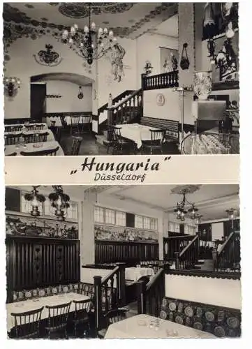 [Ansichtskarte] 4000 DÜSSELDORF, Ungarisches Restaurant "HUNGARIA" Hunsrückenstrase. 