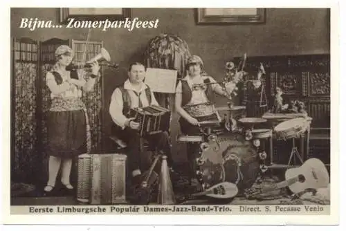 [Ansichtskarte] LIMBURG - VENLO, Eerste Limburgsche Populär Damen-Jazz-Band-Trio, REPRO. 