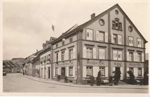 [Ansichtskarte] 7807 ELZACH, Gasthof Hirschen - Post, 1951. 