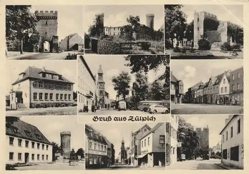 [Ansichtskarte] 5352 ZÜLPICH, Mehrbild-AK 1956. 