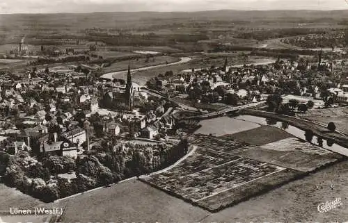 [Ansichtskarte] 4670 LÜNEN, Luftaufnahme, 1961. 