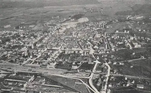 [Ansichtskarte] 7980 RAVENSBURG, Luftaufnahmevom Ballon Zeppelin. 