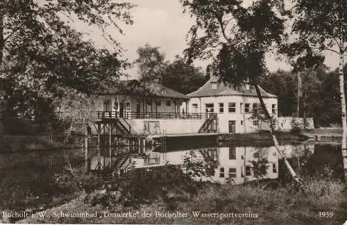 [Ansichtskarte] 4290 BOCHOLT, Schwimmbad Tonwerke, Repro von 1973. 