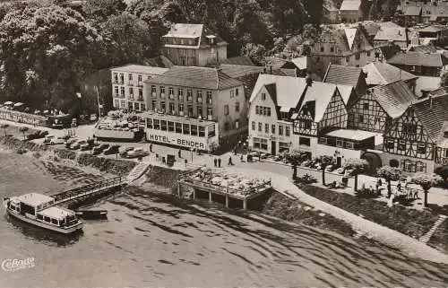 [Ansichtskarte] 5484 BAD BREISIG - NIEDERBREISIG, Hotel Bender - Rheinufer, Luftaufnahme 1959. 