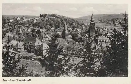 [Ansichtskarte] 5952 ATTENDORN, Blick auf den Ort. 