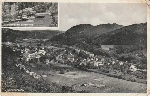 [Ansichtskarte] 5488 ADENAU - ANTWEILER, Blick auf den Ort, Kinderheim der BAYER - WERKE, Eckmängel. 