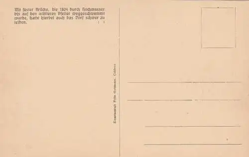 [Ansichtskarte] 5486 ALTENAHR - RECH, Blick in das Dorf, Kirche, Weinstöcke, Hinweis auf das Hochwasser von 1804. 