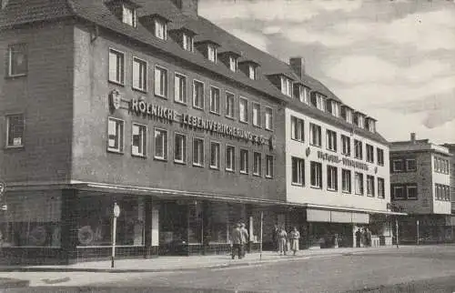 [Ansichtskarte] 4700 HAMM, Am Markt, Kölnische Lebensversicherung / VICTORIA Versicherung, 1962. 