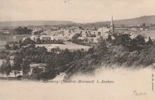 [Ansichtskarte] B 4850 BLEYBERG - ALTENBERG / NEUTRAL - MORESNET, Panorama 1905, Poststempel Preussisch Moresnet. 