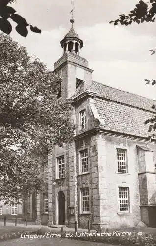 [Ansichtskarte] 4450 LINGEN, Ev. Luth. Kirche. 