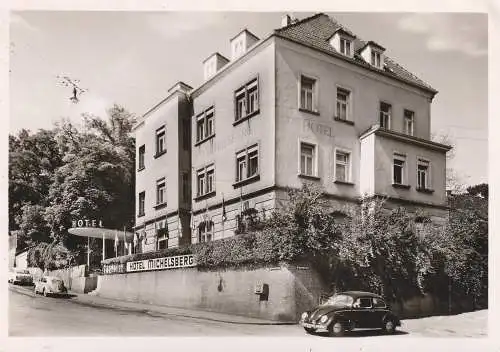 [Ansichtskarte] 7900 ULM, Hotel Michelsberg, VW - Käfer. 