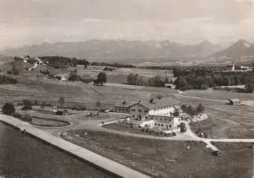 [Ansichtskarte] 8167 IRSCHENBERG, Autobahn Rasthaus und - Hotel, Luftaufnahme 1956, kl. Druckstellen. 