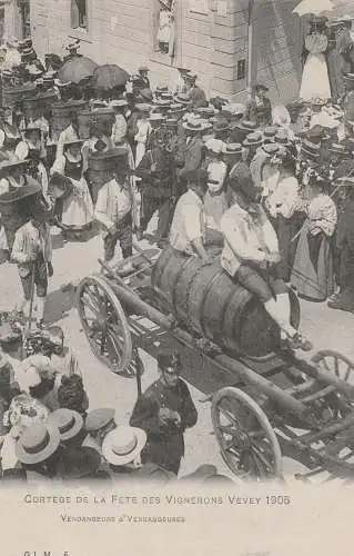 [Ansichtskarte] CH 1800 VEVEY VD, Fete des Vignerons 1905, Vendangeurs & Vendangeuses. 