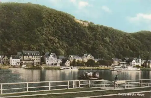 [Ansichtskarte] 5401 BRODENBACH, Blick über die Mosel, Moselfähre, 196... 