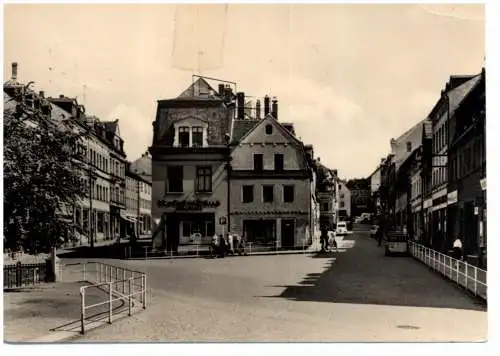 [Ansichtskarte] 0-9612 MEERANE, Franz Mehring Platz, Reform-Haus, 1962. 