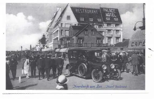 [Ansichtskarte] ZUID - HOLLAND - NOORDWIJK, Noord Boulevard, Palace Hotel, Oldtimer, REPRO. 