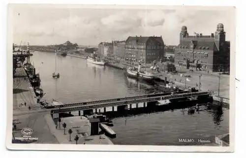 [Ansichtskarte] S 200 10 MALMÖ, Hamnen ( Hafen / Port / Harbour, 1938, Kopenhagen postmark. 